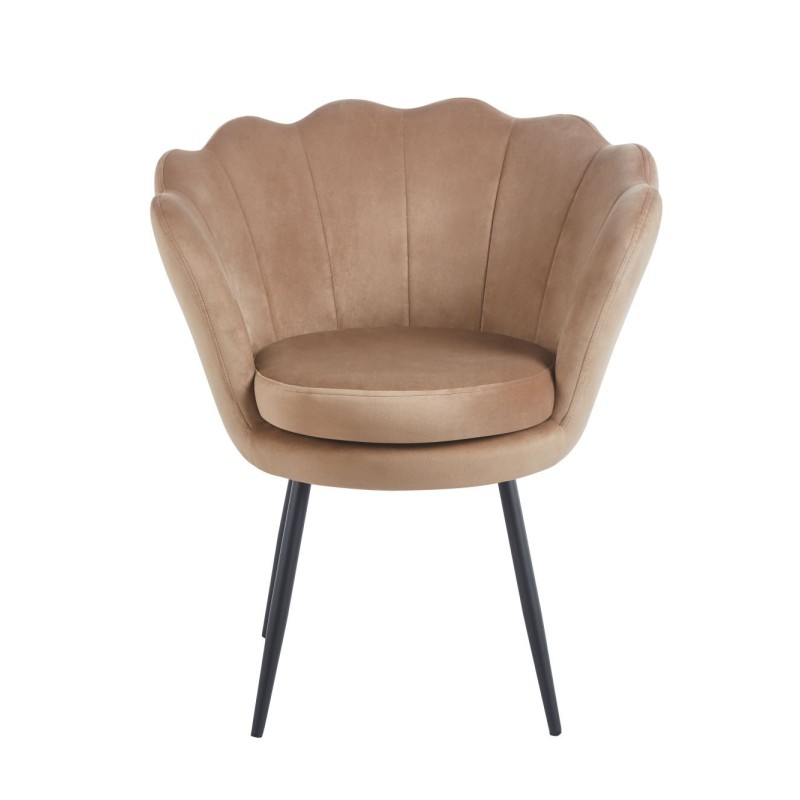 Fotel velvet (cappuccino) /nogi czarne/ Fotel velvet (cappuccino) /nogi czarne/