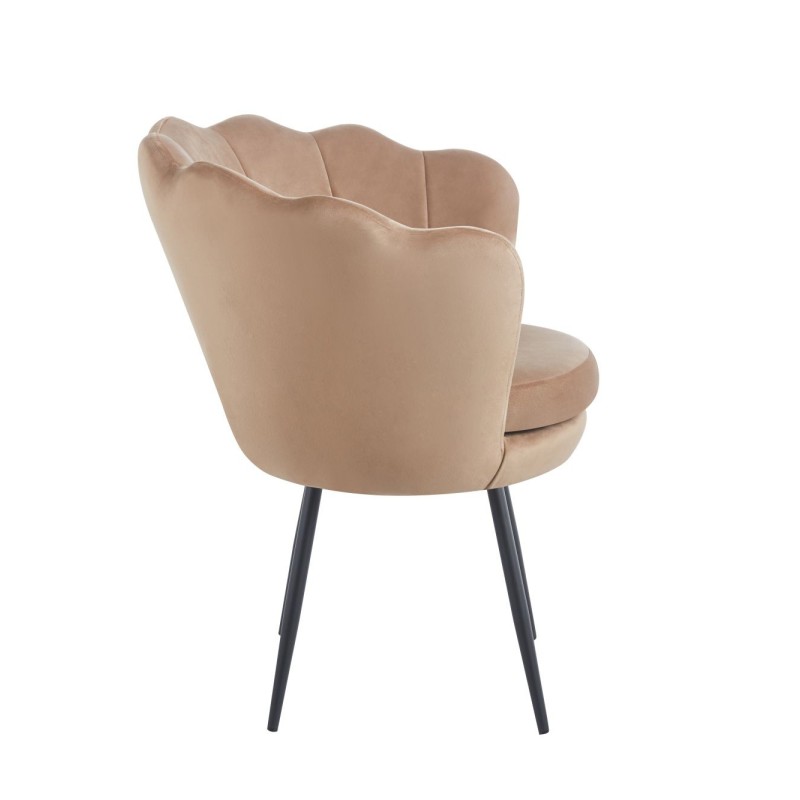 Fotel velvet (cappuccino) /nogi czarne/ Fotel velvet (cappuccino) /nogi czarne/
