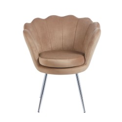Fotel velvet (cappuccino) /nogi srebrne/ Fotel velvet (cappuccino) /nogi srebrne/