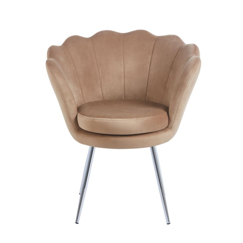 Fotel velvet (cappuccino) /nogi srebrne/ Fotel velvet (cappuccino) /nogi srebrne/