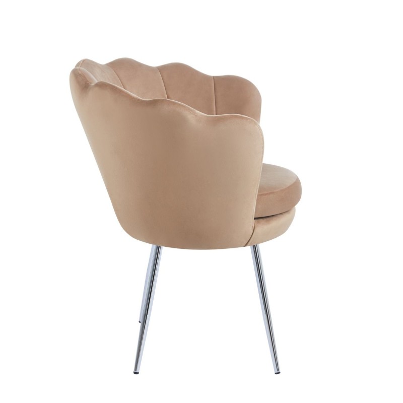 Fotel velvet (cappuccino) /nogi srebrne/ Fotel velvet (cappuccino) /nogi srebrne/