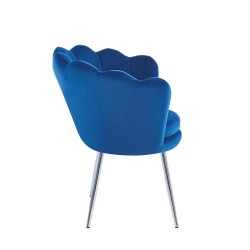 Sillón de terciopelo (azul) / patas plateadas / Sillón de terciopelo (azul) / patas plateadas /