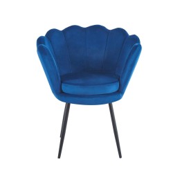 Velvet armchair (blue) /black legs/ Velvet armchair (blue) /black legs/
