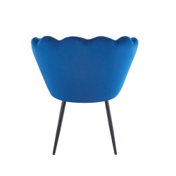 Sillón de terciopelo (azul) /patas negras/ Sillón de terciopelo (azul) /patas negras/