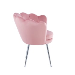 Sillón de terciopelo (rosa) /patas plateadas/ Sillón de terciopelo (rosa) /patas plateadas/