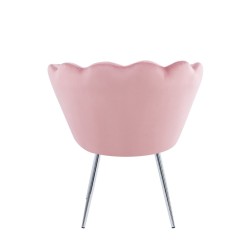 Sillón de terciopelo (rosa) /patas plateadas/ Sillón de terciopelo (rosa) /patas plateadas/