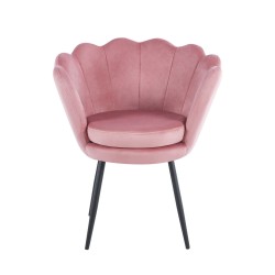 Sillón de terciopelo (rosa) / patas negras / Sillón de terciopelo (rosa) / patas negras /