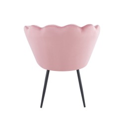Velvet armchair (pink) /black legs/ Velvet armchair (pink) /black legs/