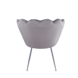 Sillón de terciopelo (gris) / patas plateadas / Sillón de terciopelo (gris) / patas plateadas /