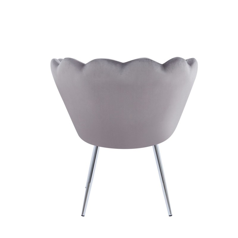 Velvet armchair (gray) /silver legs/ Velvet armchair (gray) /silver legs/