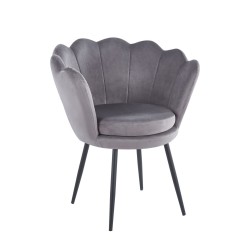 Velvet armchair (gray) /black legs/ Velvet armchair (gray) /black legs/