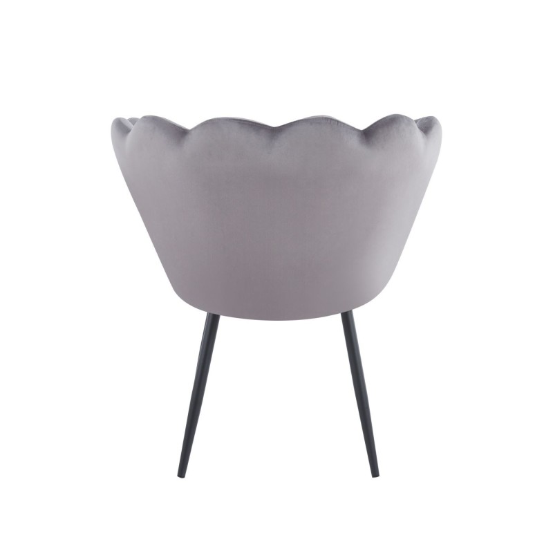 Velvet armchair (gray) /black legs/ Velvet armchair (gray) /black legs/