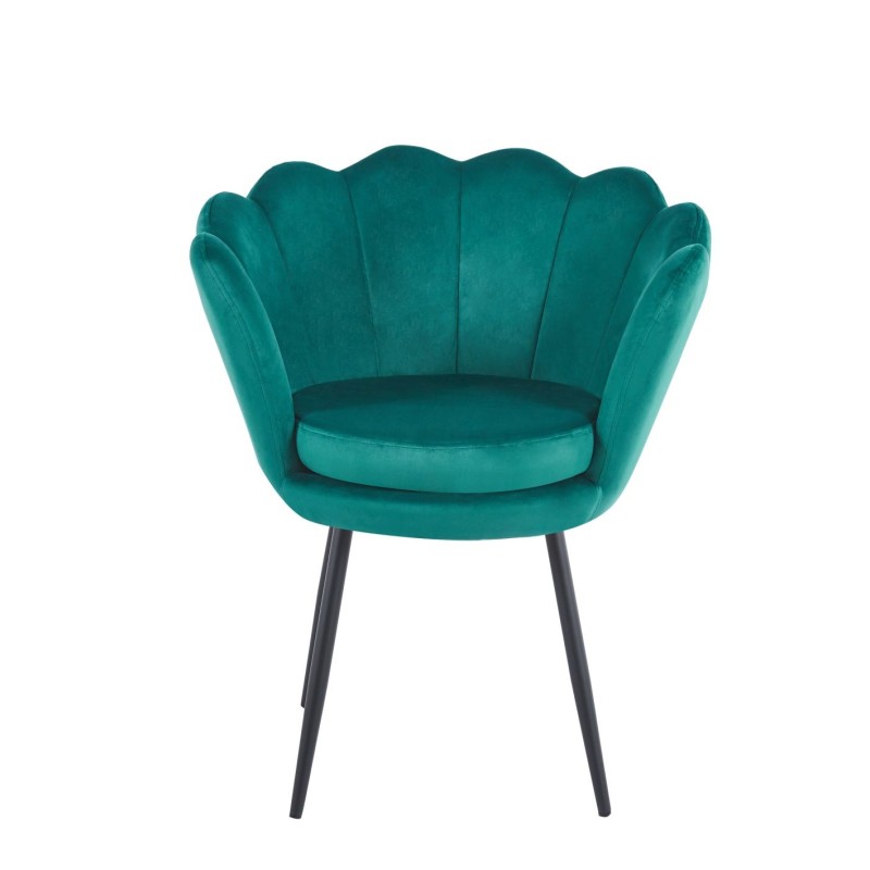 Sillón de terciopelo (verde) /patas negras/ Sillón de terciopelo (verde) /patas negras/