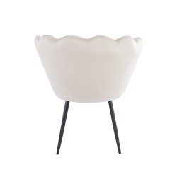Samtstuhl (beige) /schwarze Beine/ Samtstuhl (beige) /schwarze Beine/