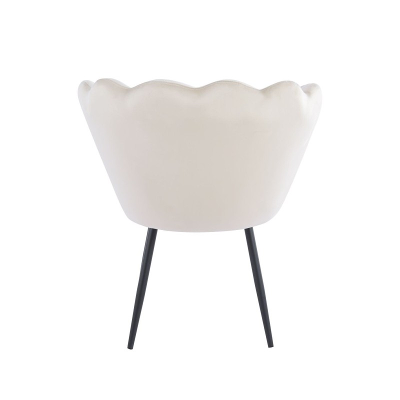 Samtstuhl (beige) /schwarze Beine/ Samtstuhl (beige) /schwarze Beine/