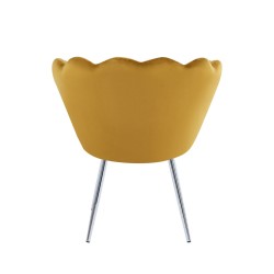 Sillón de terciopelo (curry) / patas plateadas / Sillón de terciopelo (curry) / patas plateadas /