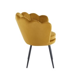 Velvet armchair (curry) /black legs/ Velvet armchair (curry) /black legs/