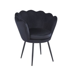 Samt-Sessel (schwarz) /schwarze Beine/ Samt-Sessel (schwarz) /schwarze Beine/
