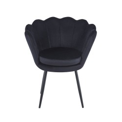 Samt-Sessel (schwarz) /schwarze Beine/ Samt-Sessel (schwarz) /schwarze Beine/