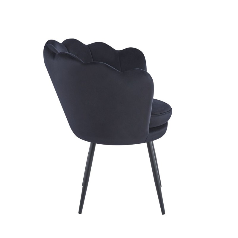 Fotel velvet (czarny) /nogi czarne/ Fotel velvet (czarny) /nogi czarne/