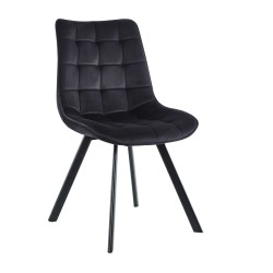 Velvet chair (black)