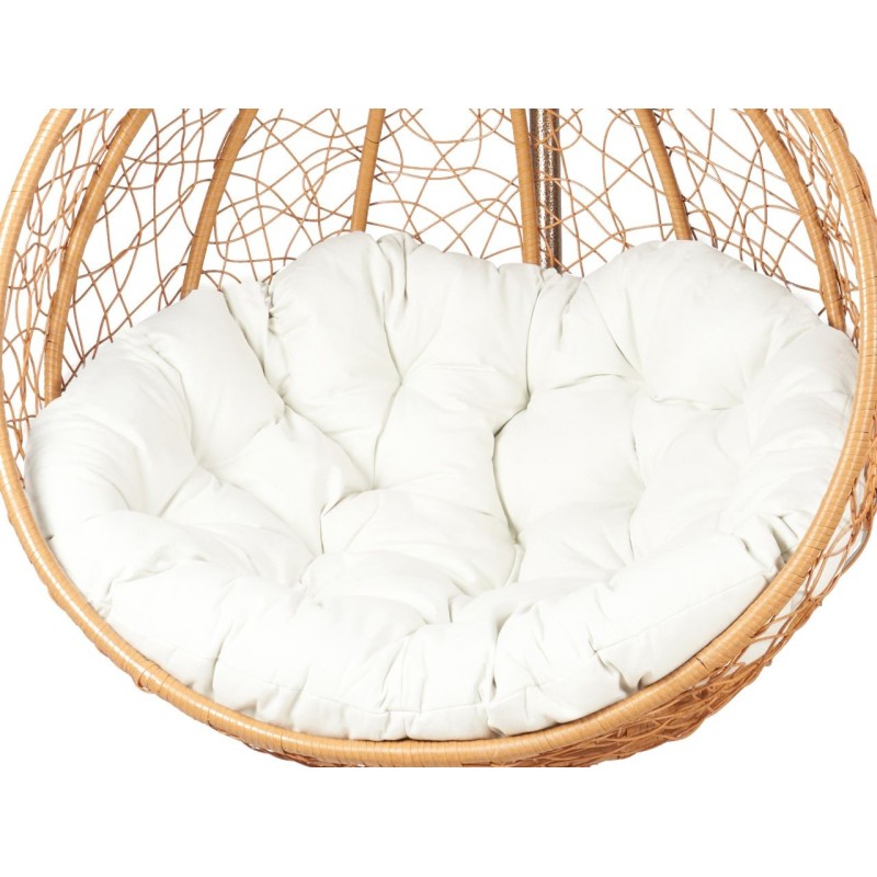 Sillas colgantes de jardín - natural/marrón (asiento beige) - conjunto 1+1 Sillas colgantes de jardín - natural/marrón (asiento beige) - conjunto 1+1