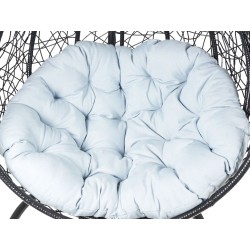Sillas colgantes de jardín - negro (asiento gris) - conjunto 1+1 Sillas colgantes de jardín - negro (asiento gris) - conjunto 1+1