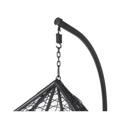 Hanging garden chairs - black (gray seat) - set 1+1 Hanging garden chairs - black (gray seat) - set 1+1
