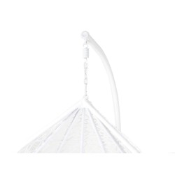 Hanging garden chairs - white (grey seat) - set 1+1 Hanging garden chairs - white (grey seat) - set 1+1