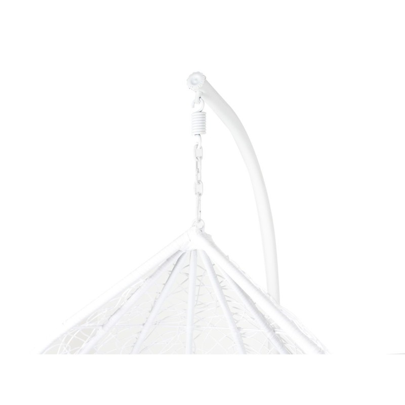 Hanging garden chairs - white (grey seat) - set 1+1 Hanging garden chairs - white (grey seat) - set 1+1