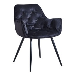 Velvet chair (black)