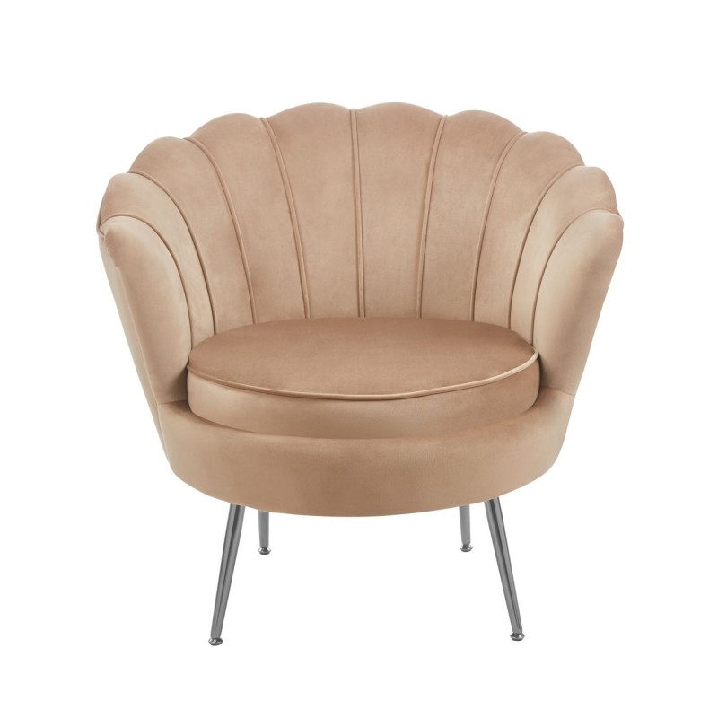 Fotel velvet (cappuccino) /nogi srebrne/ Fotel velvet (cappuccino) /nogi srebrne/