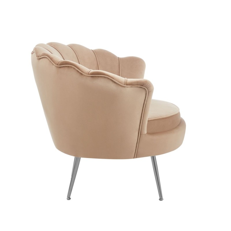Fotel velvet (cappuccino) /nogi srebrne/ Fotel velvet (cappuccino) /nogi srebrne/