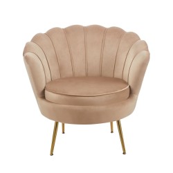 Fotel velvet (cappuccino) /nogi złote/ Fotel velvet (cappuccino) /nogi złote/