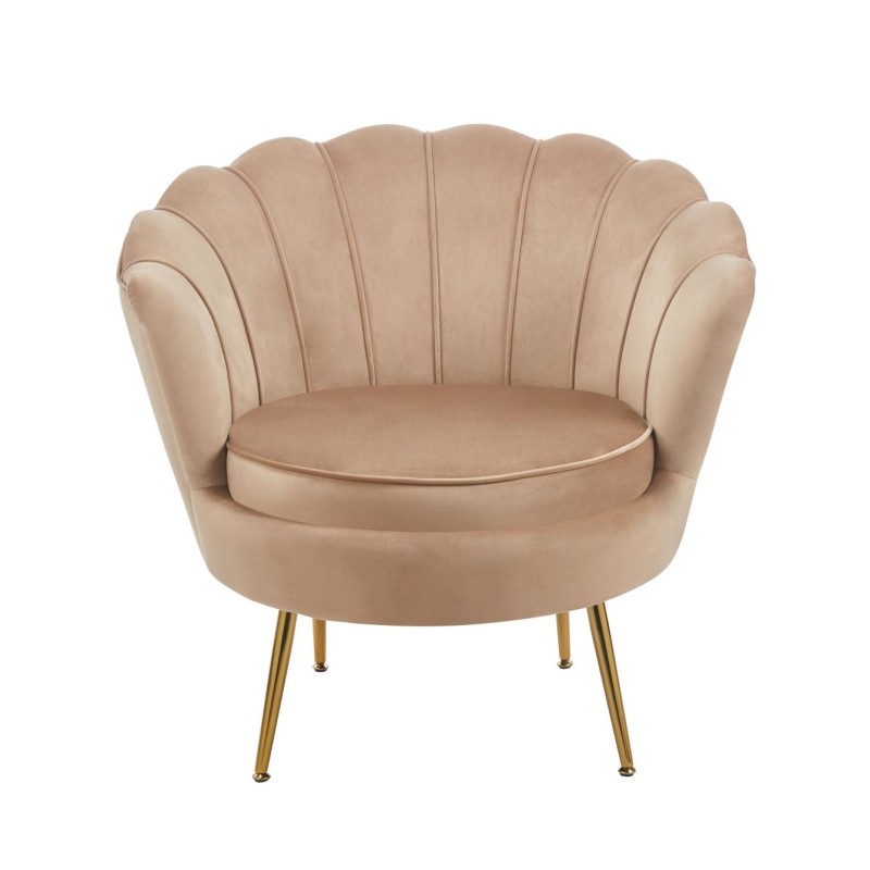 Fotel velvet (cappuccino) /nogi złote/ Fotel velvet (cappuccino) /nogi złote/