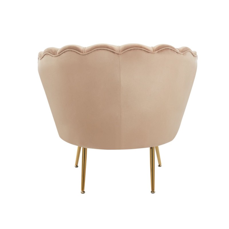 Fotel velvet (cappuccino) /nogi złote/ Fotel velvet (cappuccino) /nogi złote/