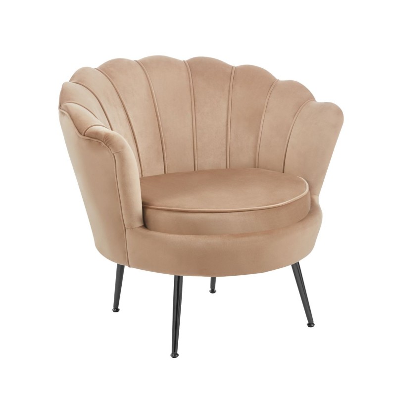 Fotel velvet (cappuccino) /nogi czarne/ Fotel velvet (cappuccino) /nogi czarne/