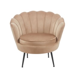 Fotel velvet (cappuccino) /nogi czarne/ Fotel velvet (cappuccino) /nogi czarne/