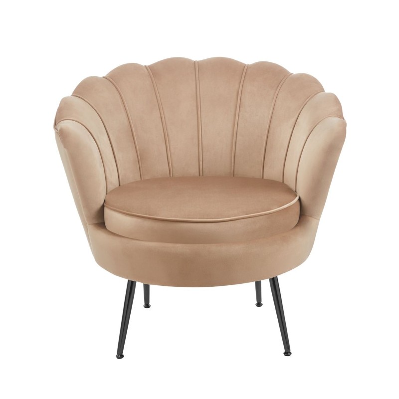 Fotel velvet (cappuccino) /nogi czarne/ Fotel velvet (cappuccino) /nogi czarne/