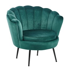 Sillón de terciopelo (verde) /patas negras/