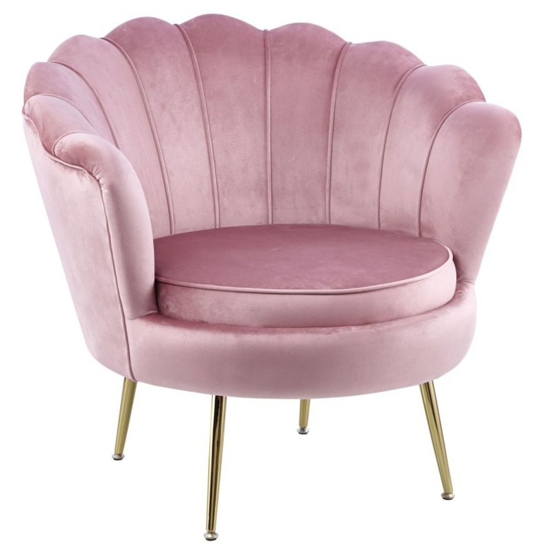 Velvet armchair (pink) /golden legs/ Velvet armchair (pink) /golden legs/
