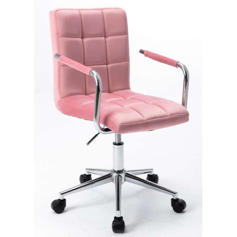 Silla giratoria de terciopelo (rosa) Silla giratoria de terciopelo (rosa)