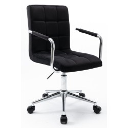Velvet swivel chair (black)