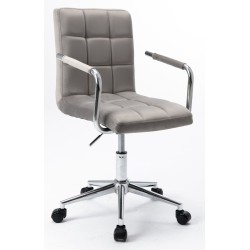 Velvet swivel chair (gray)