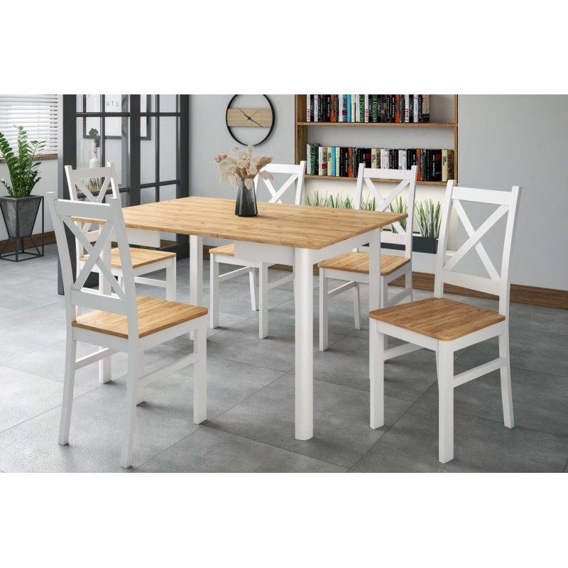 White chair (seat in golden craft oak) White chair (seat in golden craft oak)