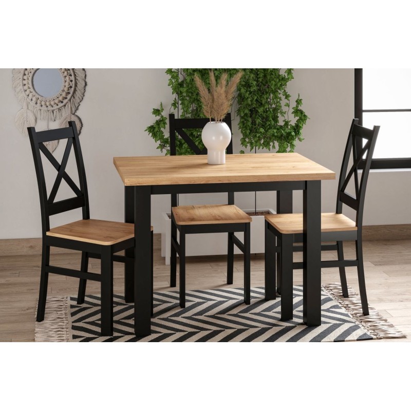 Table (golden oak craft/black) 70x100 Table (golden oak craft/black) 70x100