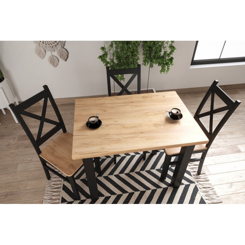 Table (golden oak craft/black) 70x100 Table (golden oak craft/black) 70x100