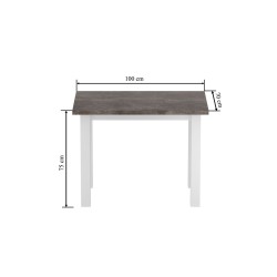 Table (concrete/white) 70x100 Table (concrete/white) 70x100