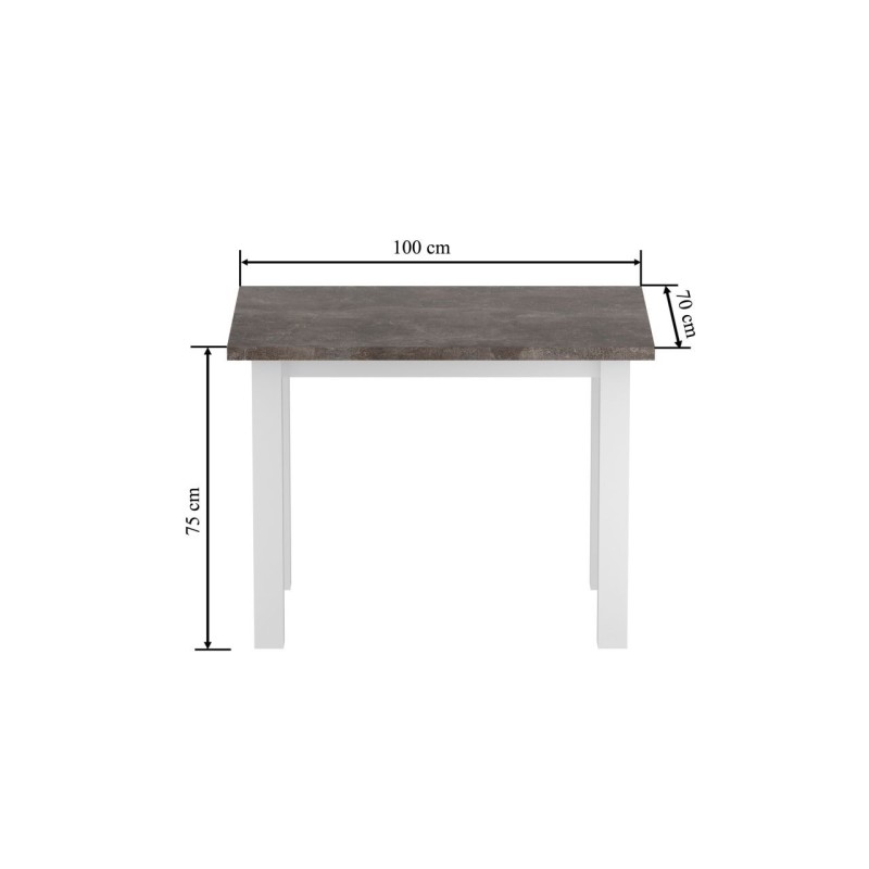 Table (concrete/white) 70x100 Table (concrete/white) 70x100