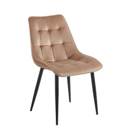 Velvet chair (cappuccino) / black legs